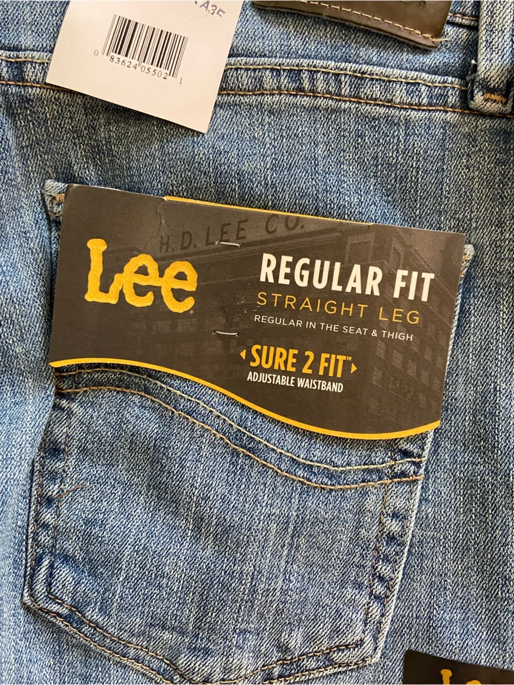 Lee‎ Boy’s Medium Wash Regular Fit Jeans- Size 18 Slim, NWT, Adjustable Waist